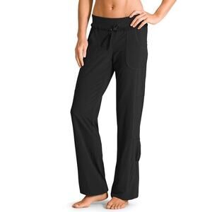 Athleta Jersey Lined Cargo Hiking Gym Layer Pants Double Time Black Size 2